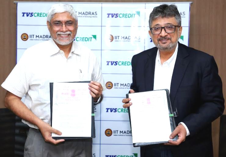 टीवीएस क्रेडिट और आईआईटी मद्रास ने इनोवेशन प्रोग्राम्स के लिए एमओयू पर हस्ताक्षर